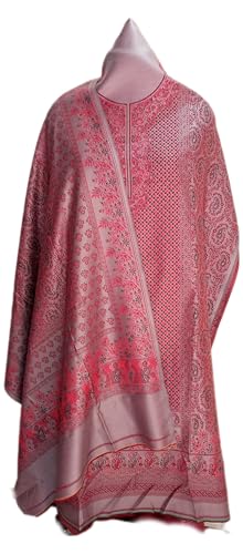 Image of Womens designer woolen suit for women with salwar and kashmiri shawl winter wear kani unstitched fabric set, stylish kurta pant set woollen dress material for women by pure pashmina wooltex