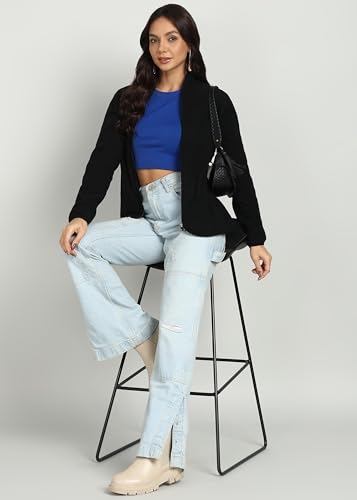 Image of Alan Jones Clothing Women's Standing Collar Zipper Fleece Standard Length Jacket