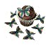 Small RAINBOW MONARCH Set of 24 Edible Butterflies 1.75" Decorative Wafer Paper Butterflies ©
