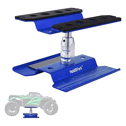 Hobbypark Aluminum Alloy RC Car Work Stand Repair Workstation 360 Degree Rotation Lift Or Lower for 1/8 1/10 1/12 Scale Cars Trucks Buggies Cover