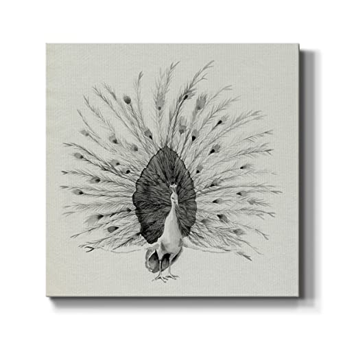 Renditions Gallery Modern Bird Wall Art Paintings for Home Decorations Country Chic Contempory Freeform Abstract Wall Hanging Canvas Artwork for Office Hotel Restaurant Decor - 10"X10" LT508