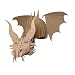 Cardboard Safari Recycled Cardboard Animal Taxidermy Dragon Trophy Head, Nikita Brown Small