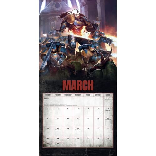 Warhammer Calendar 2026 Square Wall Calendar Gift Present with Free Organising Stickers Included - Image 4