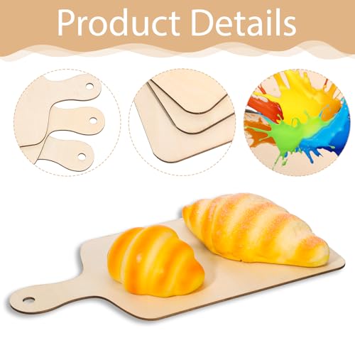 3 tablas de madera para cortar con mango, pack miniatura 3