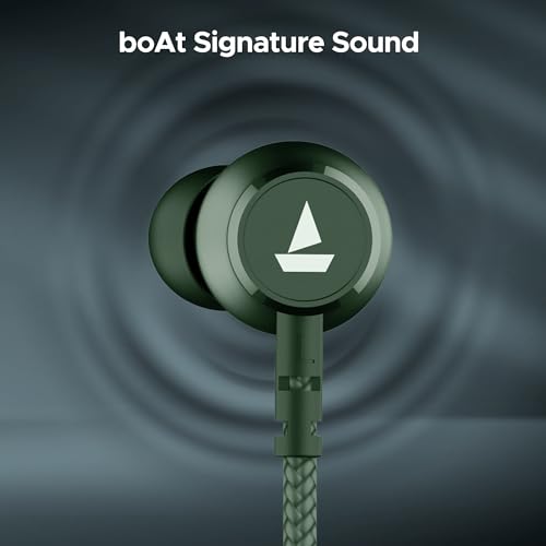Image of Boat Rockerz 110 /Rockerz 109 Wireless in Ear Neckband with Up to 60 Hrs Playtime,Dual Device Pairing,Enx Tech,Beast Mode,ASAP Charging,Btv5.3,IPX5,Type-C Interface & Magnetic Power Buds(Fern Green)