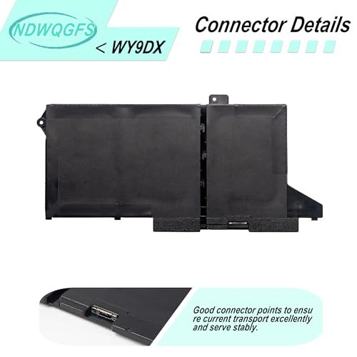 Image of WY9DX 42Wh Laptop Battery for Dell Latitude 5420 5520 Precision 15 3560 P137G P104F Series RJ40G 01K2CF 075X16 0WK3F1 0M3KCN 005R42 11.4V 42Wh