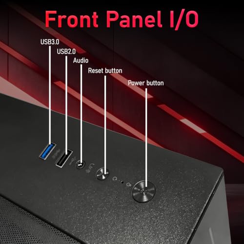 Image of suevery Pre Built Gaming PC AMD Ryzen7 Black | 16G DDR4 RAM, M.2 512G SSD, 8 Cores 16 Threads, 3.6G Up to 4.2G, Wi-Fi 6 Desktop Computer