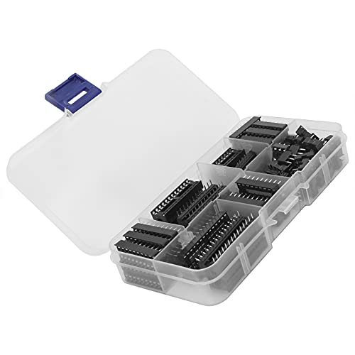 IC Chip Socket,66Pcs IC Chip Socket Flat Pin DIP Integrated Circuit Components Assortment Kit 2.54mm - Thumbnail 4