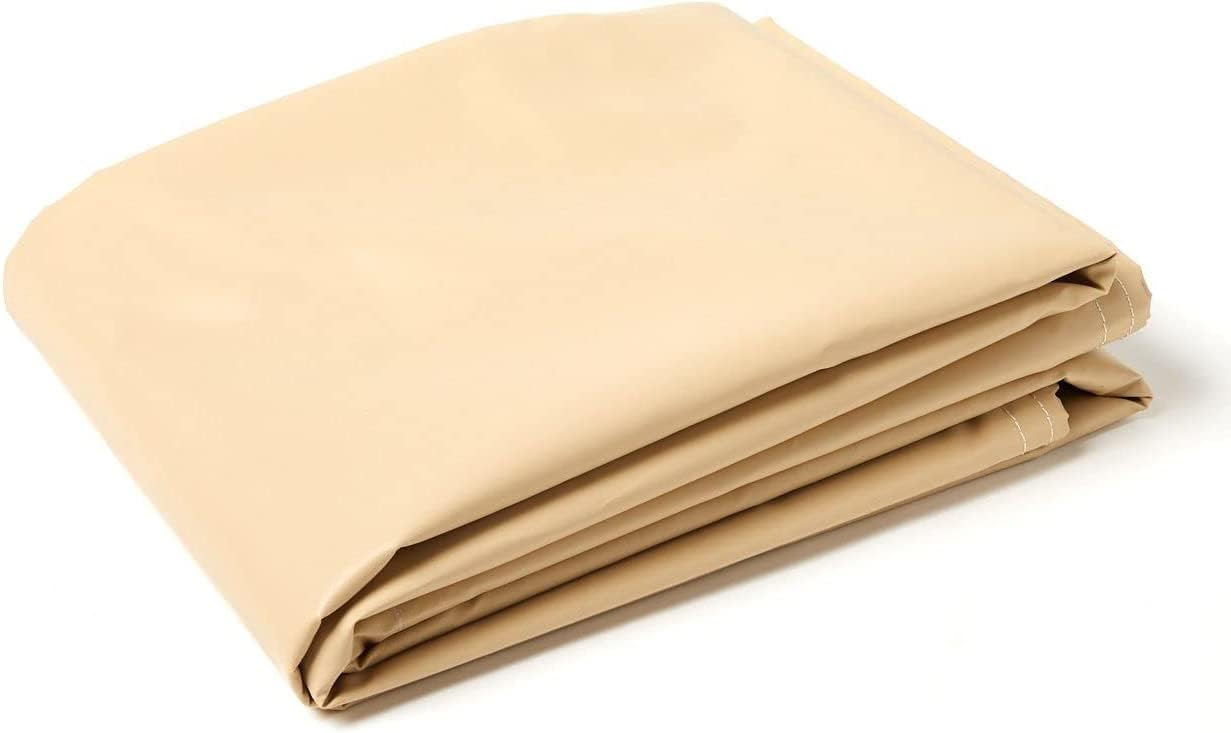 Tarps Now Heavy Duty Vinyl Tarp, (5' x 5') with Stainless Steel Grommets - Waterproof Multi Purpose Tarpaulin Canopy Sheet Cover for Indoor and Outdoor - Tan, 18 oz, 20 Mil