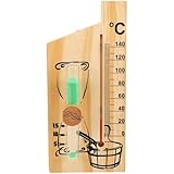 PLAFOPE Timer per Sauna in Legno a Sabbia Riutilizzabile da 15 Minuti, Accessorio Decorativo da Parete Resistente e Multifunzione per Controllo Intervalli Sauna Interna