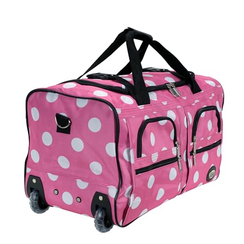 Image of Rockland Rolling Duffel Bag, Black, 22 inch