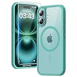 TAURI for iPhone 16 Case, Compatible with MagSafe [Anti-Yellowing] with Screen Protectors, Military-Grade Protection, Shockproof Slim Magnetic Phone Case for iPhone 16 6.1', Green