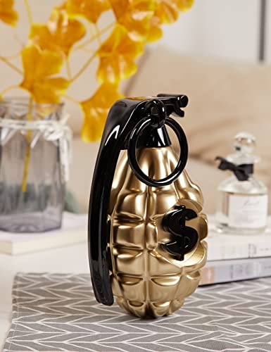 Nenbolec Pineapple Hand Grenade Statue Decor Sculpture Home Gifts Arts Polyresin Figurine Champagne 10Inch #TOP5