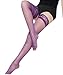 Produktbild Westeng Halterlose Strümpfe Spitze Elasthan Damen Strapsstrümpfe Violett