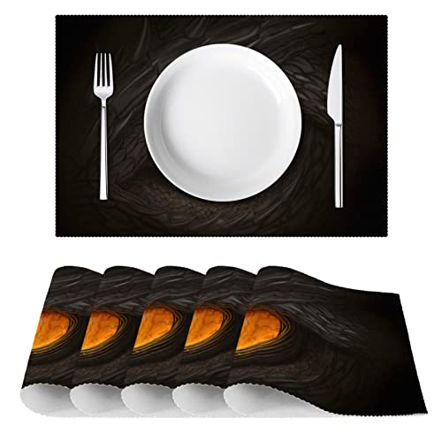 Set de table œil de dragon chinois rectangulaire 30x45cm résistant chaleur - 3
