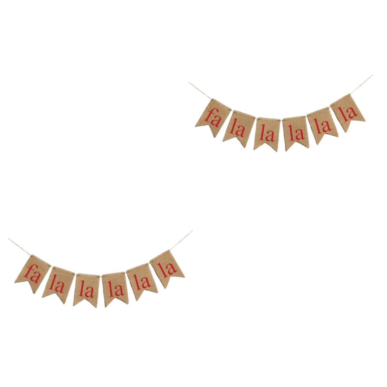 Banderines navideños de arpillera guirnaldas decorativas para fiestas de Navidad y Reyes