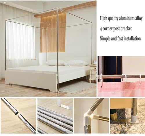 Moustiquaire lit 200x220cm contre les moustiques avec support fixe