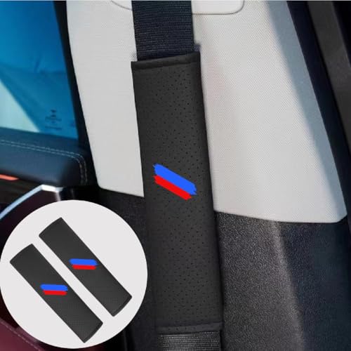 2 Pcs Car Seat Belt Pads Cover Compatible with BMW 1 2 3 4 5 6 7 Series X1 X2 X3 X4 X5 X6 Interior Accessories (Seat Belt Pads Cover) - Image 3