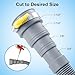 Elyfree 10ft Washing Machine Drain Hose, Universal Drain Hose Extension Kit for Washer, Dishwasher, Flexible Discharge Hose for LG/GE/Samsung, Fit up to 1-1/2 Inch Drain Outlets (10)