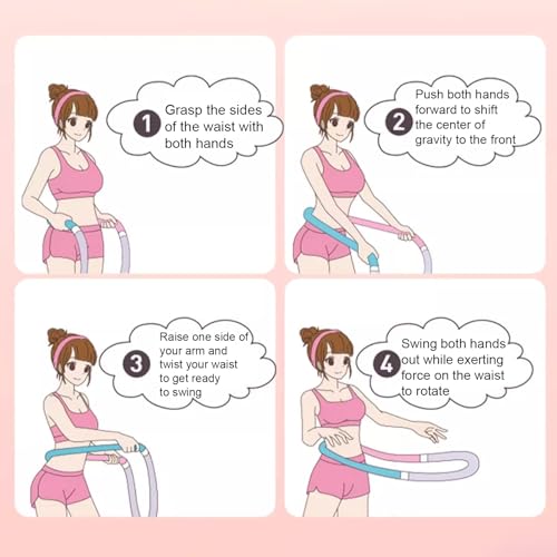 image for VEAREAR Weighted Soft Hula Circle for Adults - 3.3lb Foldable Fitness 