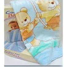 Blanket Fuzzy Plush Spanish Multi Color Blue, Pink, Beige 110x140, Blue