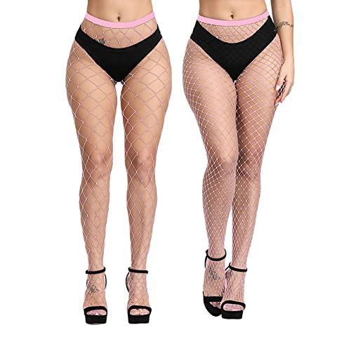Image of EVERSWE High Waist Fishnet Tights, Thigh High Suspender Stockings
