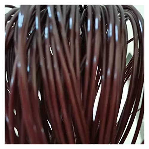 WWQQ Gradient Plat Synthétique Rotin Osier Rotin en Plastique Osier Matériel De Réparation 80m * 2.5mm pour Meubles Chaise De Jardin Table Panier De Rangement Bricolage Et Réparation, Couleur Café