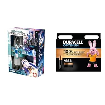 Educa - Misión a la Luna - Cohete Espacial, Construye y Juega; Cohete con Humo Efecto Humo y vehículo Lunar con Detector de Metales Real; Luces y Sonido; A Partir de 6 Años (41350) + Duracell Optimum | Ya disponible en tu tienda friki favorita! En mundofriki.es!