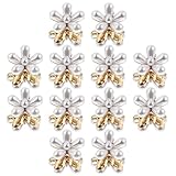 Operitacx 12 Piezas Clip de Pelo Mini con Flor y Perlas para Mujer Pequeño y Elegante para Cabello Fino para Sujetar el Flequillo
