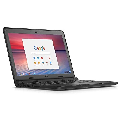 Dell Touchscreen Chromebook 11 3120 Intel Celeron N2840, 4GB RAM, 16GB eMMC SSD Storage, Chrome OS, Black (Renewed)