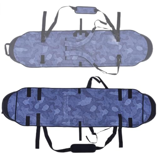 WEALTHY73 Portable Ski Bag Veneer Protective Sleeve Waterproof Veneer Storage Bag Double Strap Ski Equipment Waterproof and Wear-Resistant,Blue,145CM