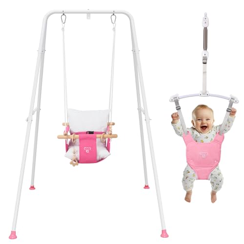 2-in-1 Baby Jumper & Swing - Foldable Stand, Stable Toddler