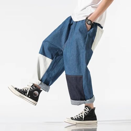 Streetwear Mens Jeans Pants Ankle-Length Harajuku Style Casual Jeans Men Jogging Denim Pant Male3