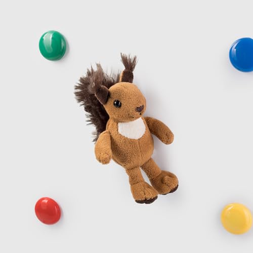 Schaffer Knuddel mich! Magnet Kuscheltier Eichhörnchen Luzy, 12x6x8 cm, Braun