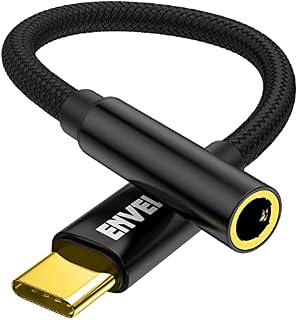 USB C to 3.5mm Jack Adapter, USB C Headphone Adapter Type C to 3.5mm Audio Aux DAC Chip Cable Compatible with Samsung S22/S21/S20/Note20, Huawei Mate 40/30/P50/P40,Google Pixel 6/5, OnePlus 9/8T