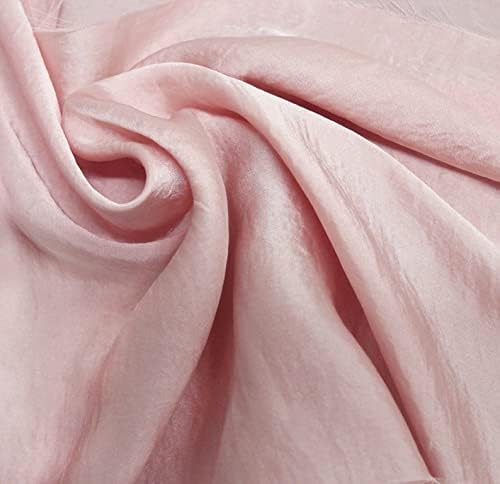 58" Dusty Pink Silky Satin Chiffon Reversible Fabric by The Yard - 1 Yard