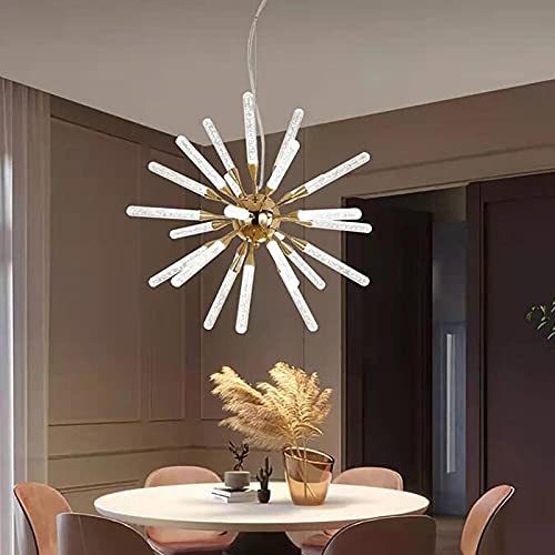 Chandelier bubble LED moderne doré 65cm pour l'éclairage chic du salon - 6