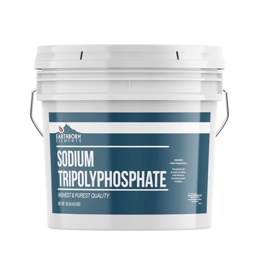 Sodium Tripolyphosphate, 1 Gallon Bucket (10 LBS) by Earthborn Elements, Powerful Cleaning Agent, Water Softener, Laundry Additive, Resealable Bucket