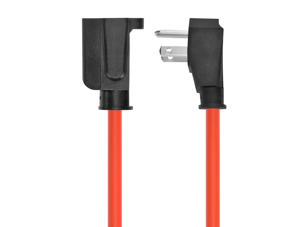 Monoprice Coiled Power Tool Extension Cord - NEMA 5-15P to NEMA 5-15R, Expands from 3 Feet to 10 Feet, 13 Amp, 16AWG, Orange