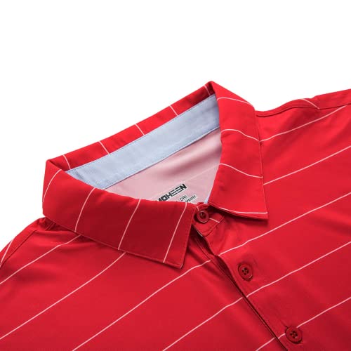 Camiseta polo para hombre MOHEEN, ligera, de secado rápido, con diseño estampado y protección solar UPF 50+ miniatura 4