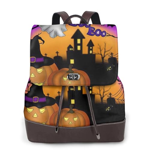 Sac à dos Halloween en cuir noir petit sac d'affaires et loisirs