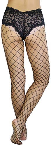 Image of ToBeInStyle Women's Fence Net Lace Boyshort Fishnet Pantyhose