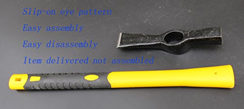 Forged Masons Hammer, 25Oz Bricklayer's Solid Mattock Cutter Hammer, Masonry Tool Geology Hammer 15-Inch, Chipping Hammer 1.5Lb #TOP3