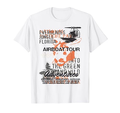 Airboat Alligator Tours Florida Everglades National Park T-Shirt