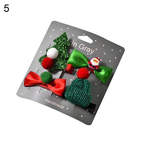 Preisvergleich Produktbild Feli546Bruce Haarspangen für Mädchen, Weihnachtsbaum, Weihnachtsmütze, Kinder, Mädchen, seitliche Clips, Haarnadel, Kopfbedeckung, schöne BB Haarspangen für Mädchen, Kleinkinder, Kinder, Frauen