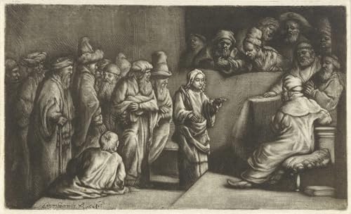 Toile Le Christ Disputant avec les Médecins Rembrandt pour Décoration Bureau Chic