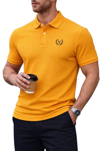 Image of Mack Jonney Men's Cotton Polo T-Shirt|Solid Regular Fit|Half Sleeve Collar T-Shirt for Casual Wear-MJ-32