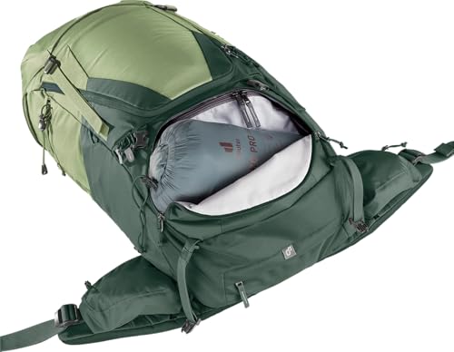 deuter Futura Air Trek 55 + 10 SL damski plecak trekkingowy, Grove-ivy, 55+10 L, Minimalistyczny