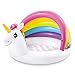 Piscine de Flotteur de bébé Licorne Shade Baby Pool, Piscine Gonflable pour bébé avec auvent en PVC
