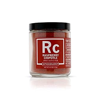 Spiceology - Raspberry Chipotle Sweet & Spicy All-Purpose BBQ Seasoning Spice Rub - Use on Ribs, Pork, Bacon or Chicken - 4.2 oz